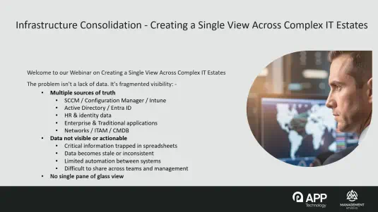 Infrastructure Consolidation - Creating a Single View Across Complex IT Estates Introduction