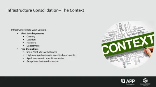 Infrastructure Consolidation The Context